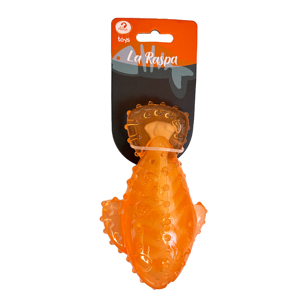 Alma Raspa, juguete para perro pescado verano