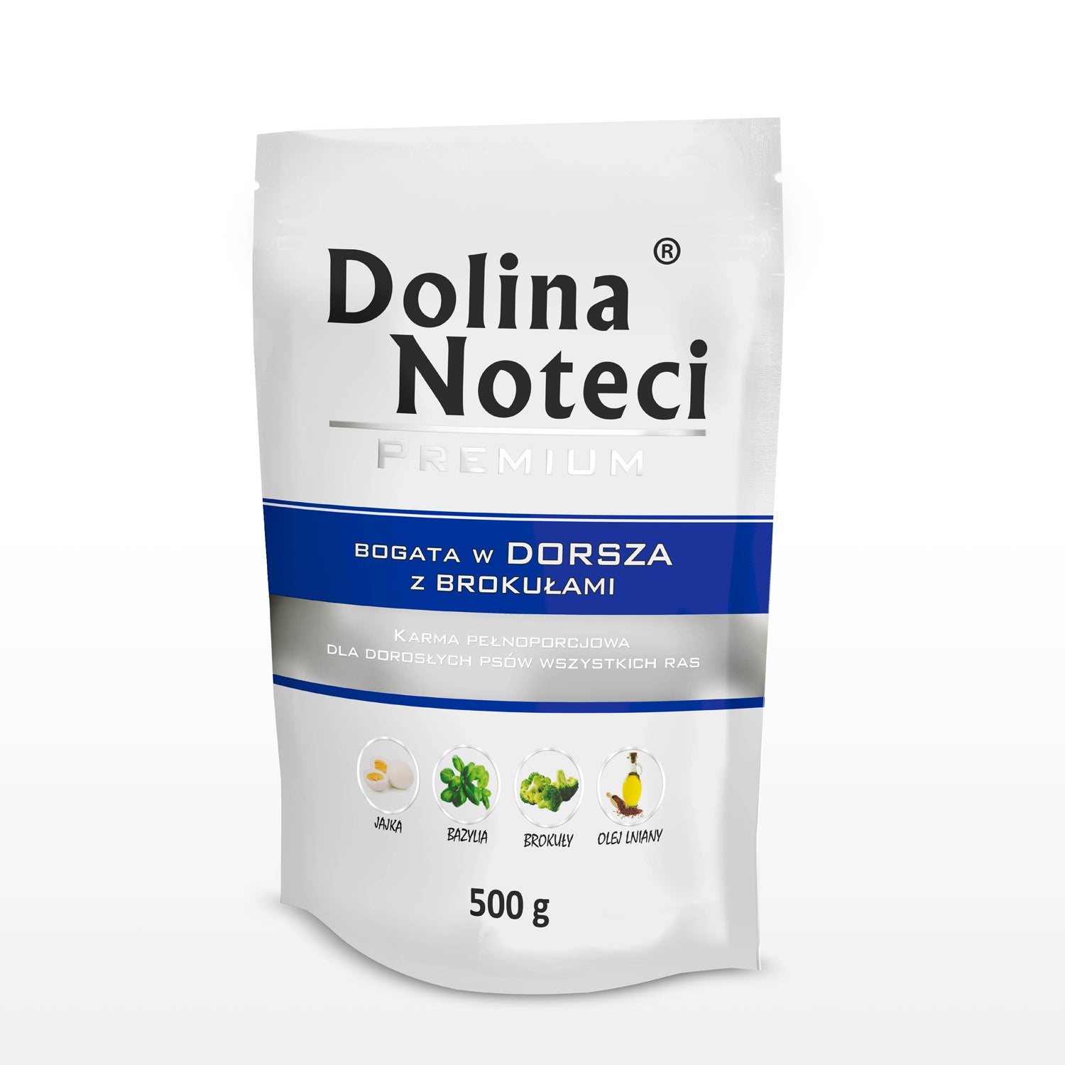 Dolina Noteci Premium rico em bacalhau com brócolis